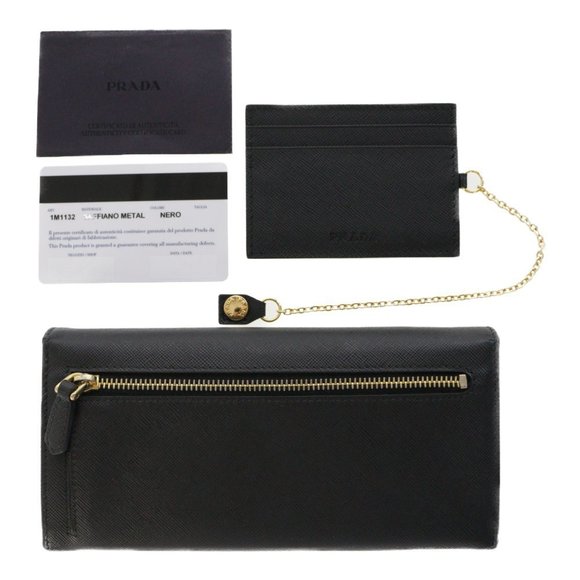 Prada long wallet pass case Black Nero Black - Picture 2 of 10